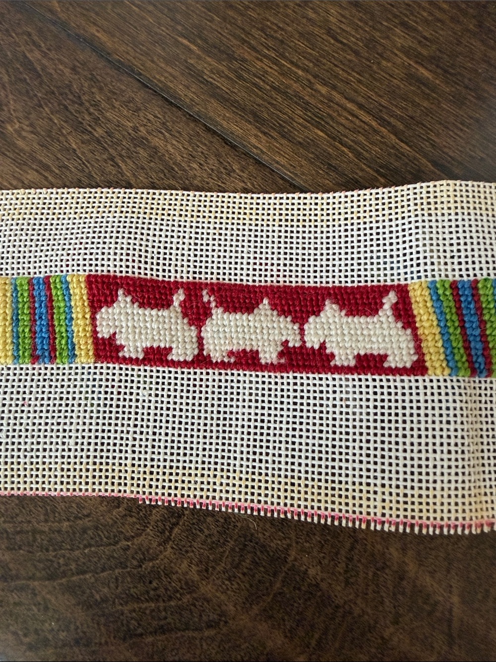 Needlepoint Incomplete - West Highland Terrier lovers!